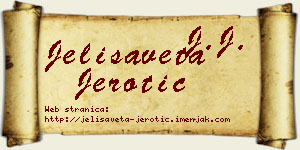 Jelisaveta Jerotić vizit kartica